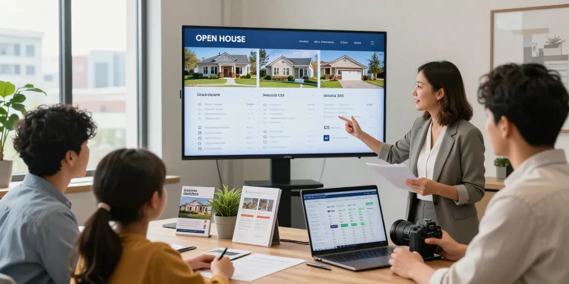 Immobilienmakler Reutlingen: Kundenberatung im modernen Büro mit professionellen Exposés und freundlicher Atmosphäre.