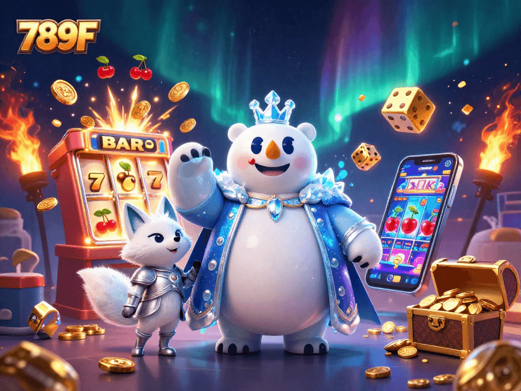 Engage with 789F casino magic featuring a jackpot explosion amidst vibrant game elements.