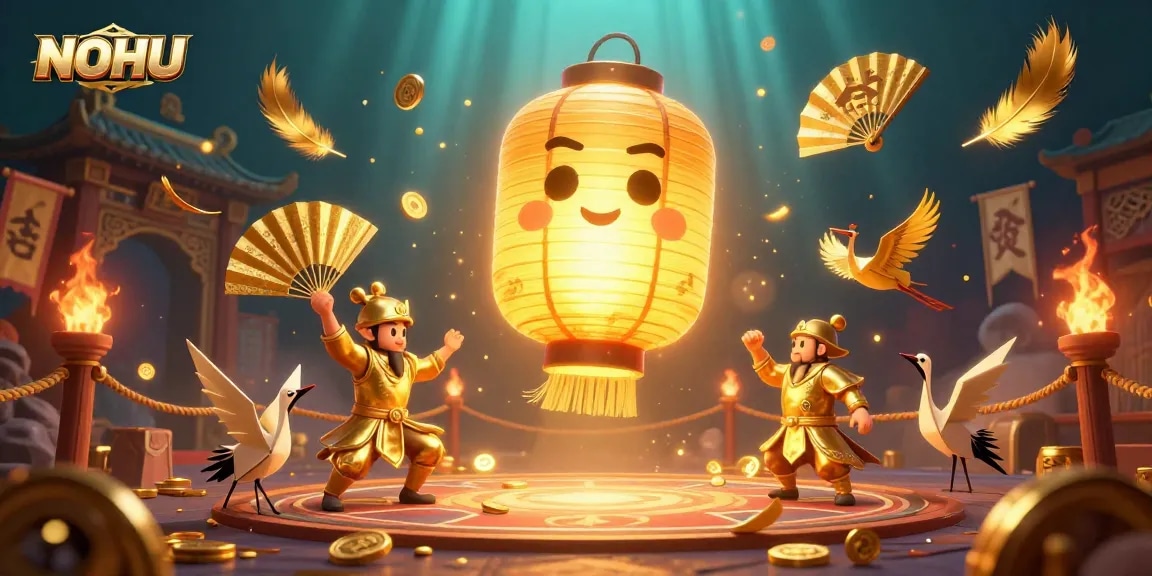 Spin the reels with NOHU at the vibrant night market casino filled with golden lanterns and lucky symbols.