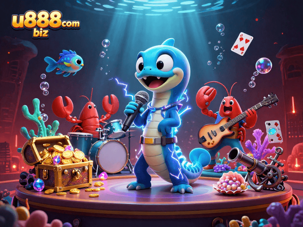Experience the vibrant underwater casino with u888com biz, featuring electrifying DJ performances and treasures.