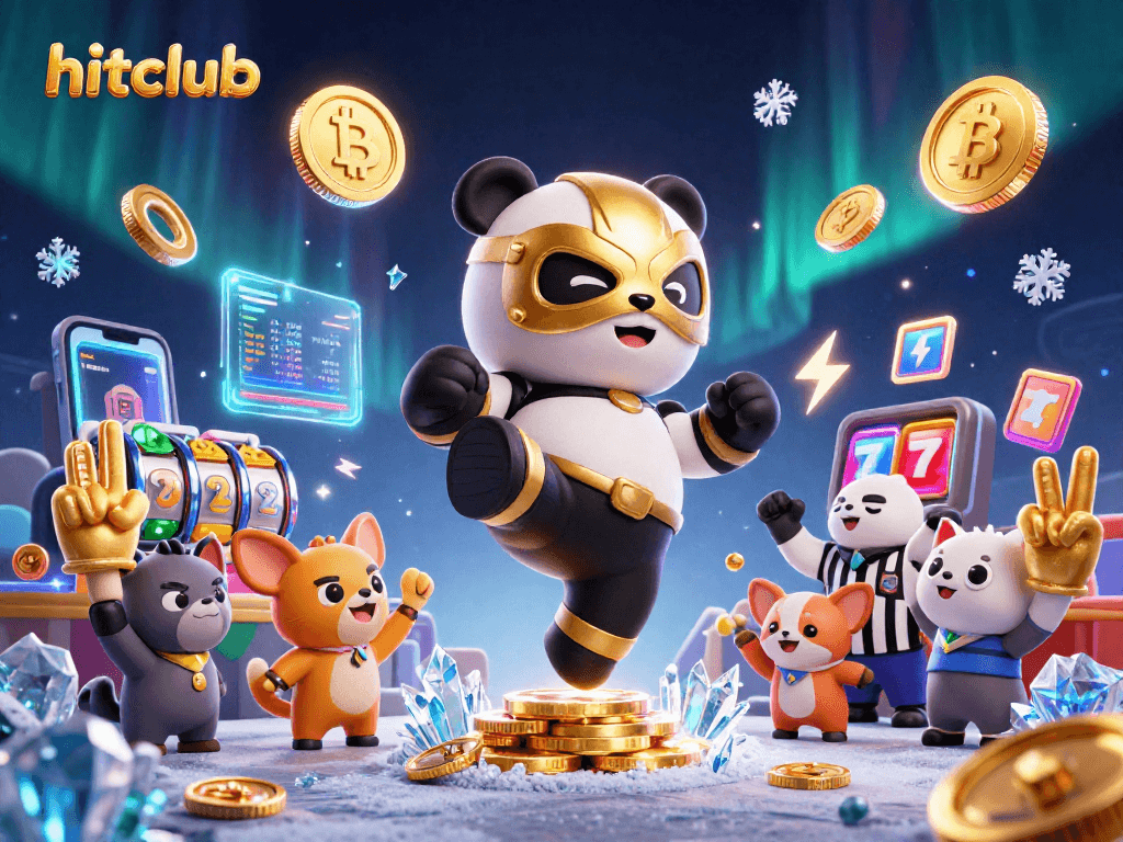 Hitclub players enjoy thrilling cartoon casino action with slots, vibrant characters, and crypto elements.