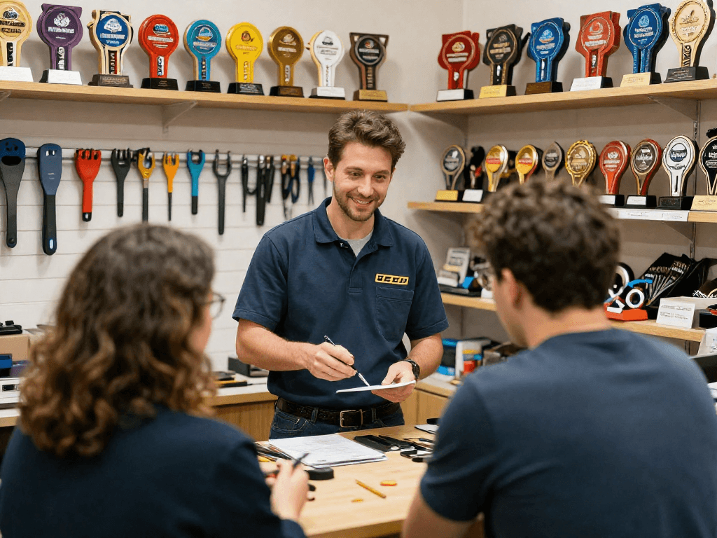 Pokale kaufen bei einem vertrauenswürdigen Anbieter, der personalisierte Trophäen anbietet