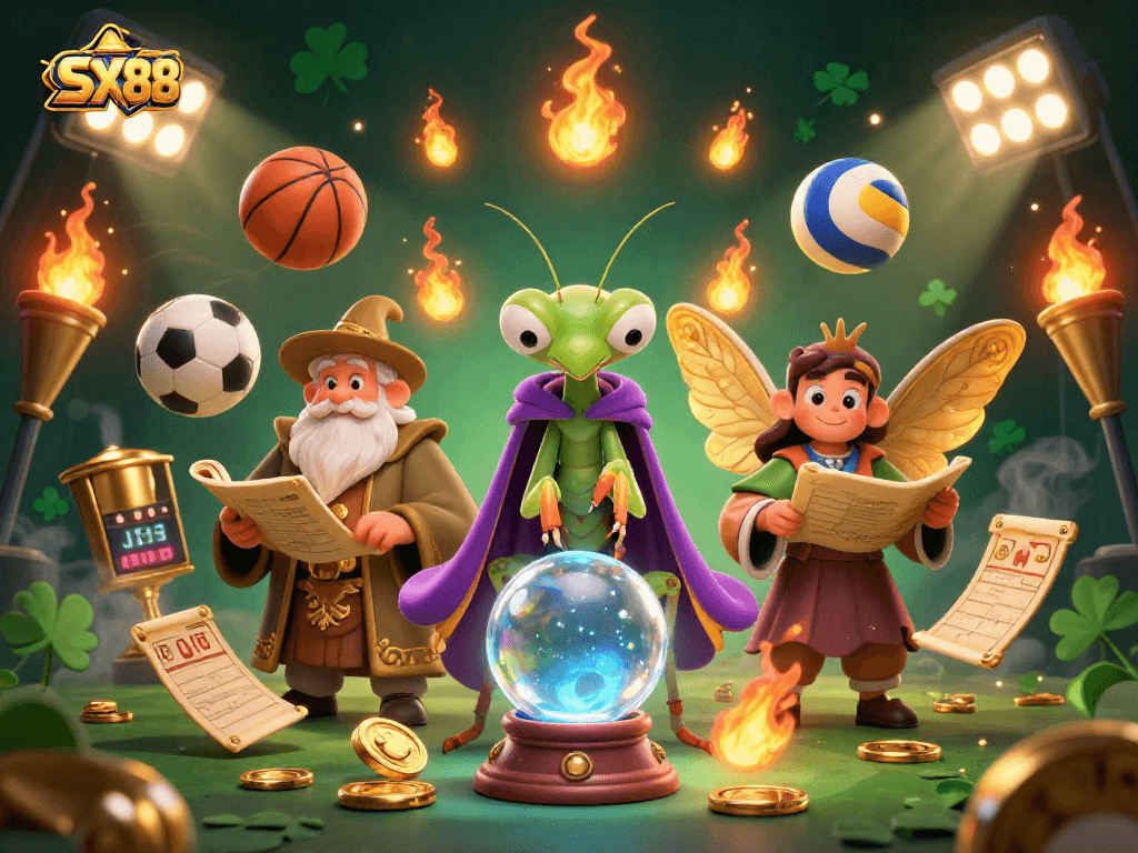 SX88 engages bettors with vibrant 3D elements and a lively casino atmosphere.