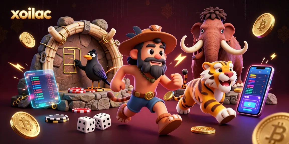 Experience thrilling gaming at xoilac with unique prehistoric casino elements in 3D!