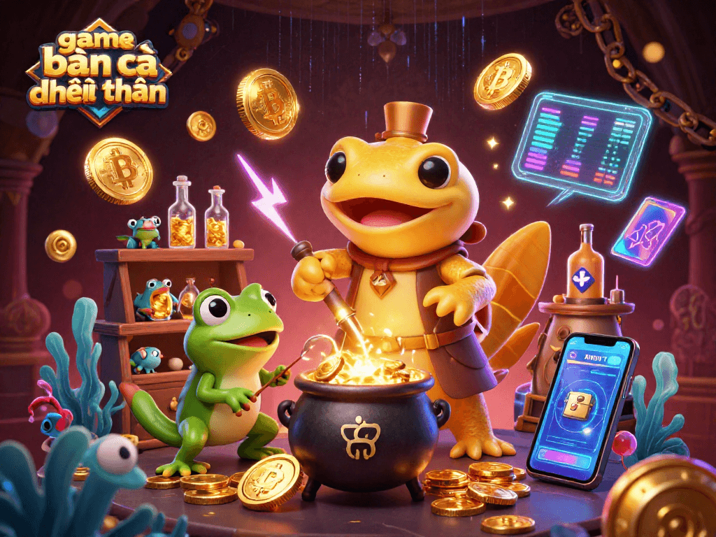 Engage in thrilling game bắn cá đổi thưởng with underwater scenes and dynamic characters.