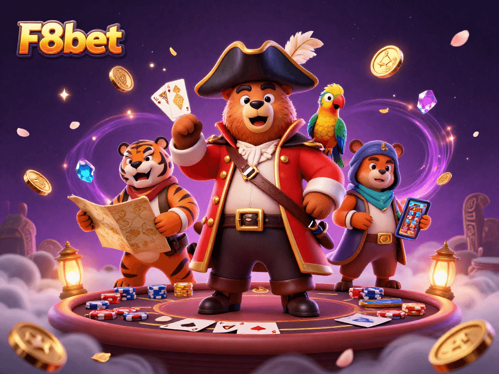 Engage in winning strategies with F8bet's vibrant casino scene featuring poker elements.