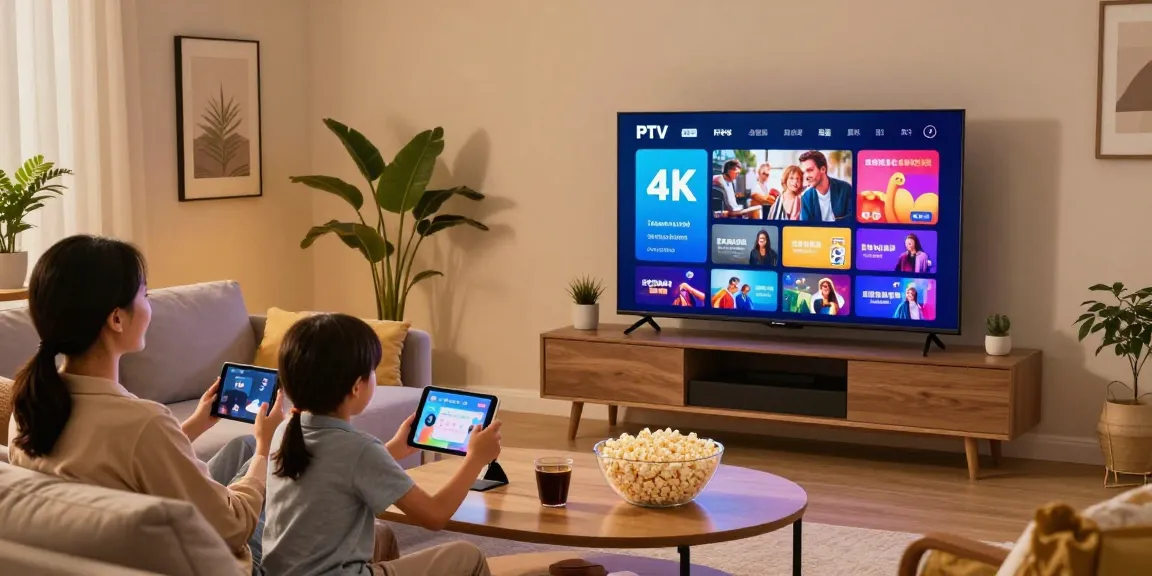 iptv kaufen für ein unvergessliches Fernseherlebnis mit der Familie im modernen Wohnzimmer