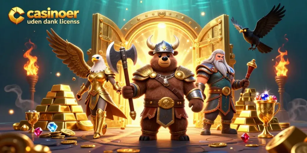 Engage with casinoer uden dansk licens by exploring treasures in a vibrant Viking theme.