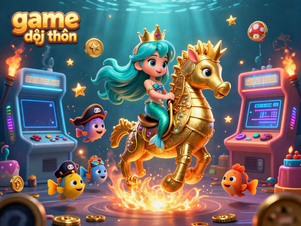 Experience the adventure with colorful characters and vibrant game đổi thưởng elements in an underwater casino scene.