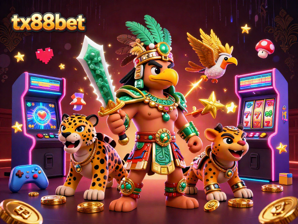 Experience the thrilling adventures of tx88bet with dynamic characters and vibrant casino elements.