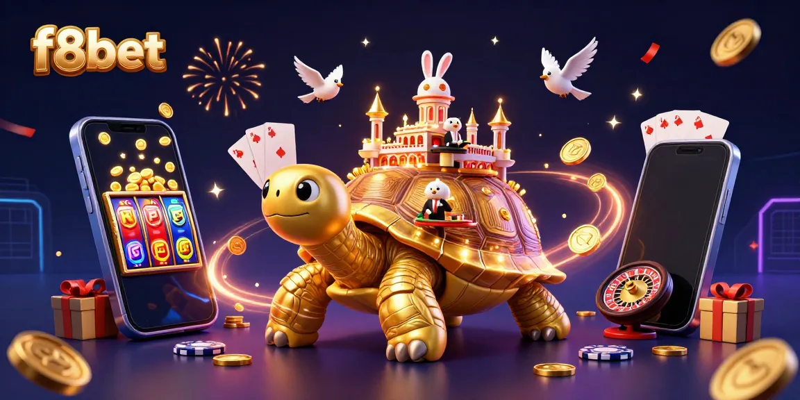 Experience winning moments with f8bet as golden coins rain down in this vibrant casino scene.