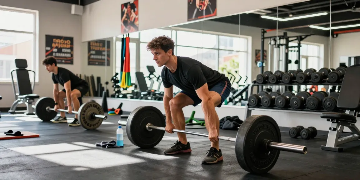 Steroidshop: Bodybuilder hebt Gewichte im Fitnessstudio für effektives Muskelwachstum