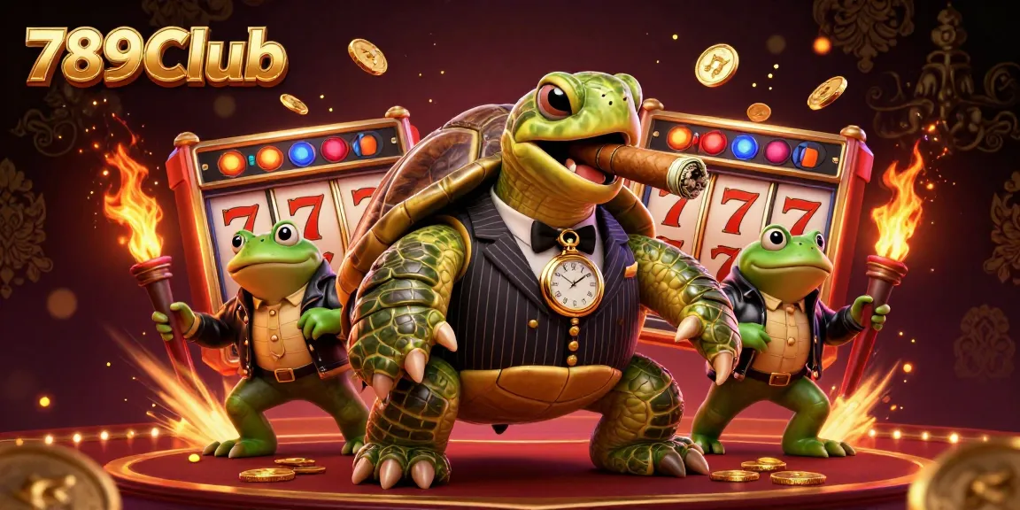 Engage with the thrilling environment of 789Club, showcasing vibrant slot reels and dynamic characters embodying an exciting casino atmosphere.