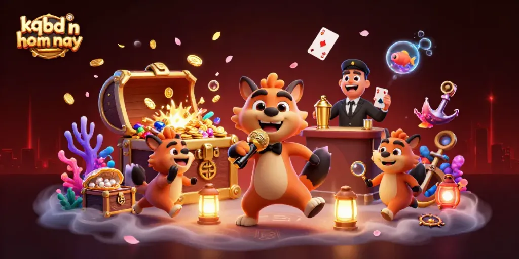 Enjoy live updates and results with kqbd hn hom nay featuring comedy hyenas in a vibrant casino scene.
