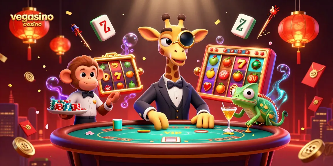 Experience the thrill at vegasino casino with a high-roller giraffe and lively atmosphere!