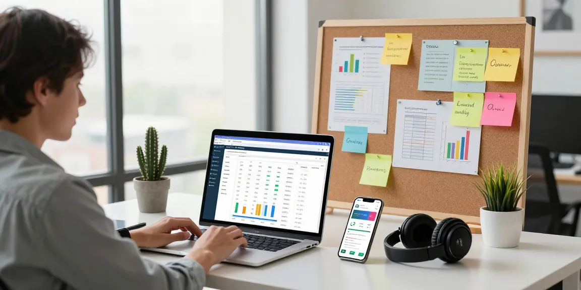 Website mit SEO-Strategien in einem modernen digitalen Marketing-Arbeitsbereich mit Analysetools und lebhaften Diagrammen