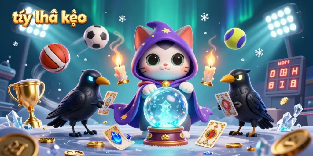 Engage with tỷ lệ kèo insights through a vibrant gaming scene featuring cartoon characters and dynamic sports elements.