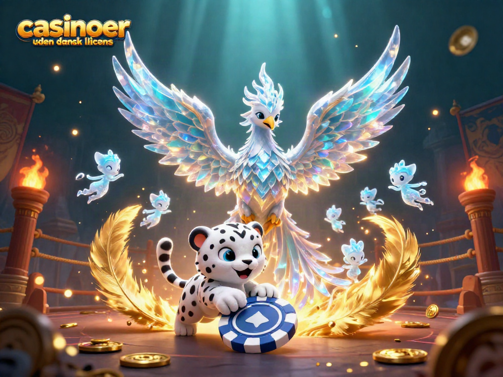 Engage at casinoer uden dansk licens with a stunning 3D illustration featuring vibrant characters and dynamic game elements.