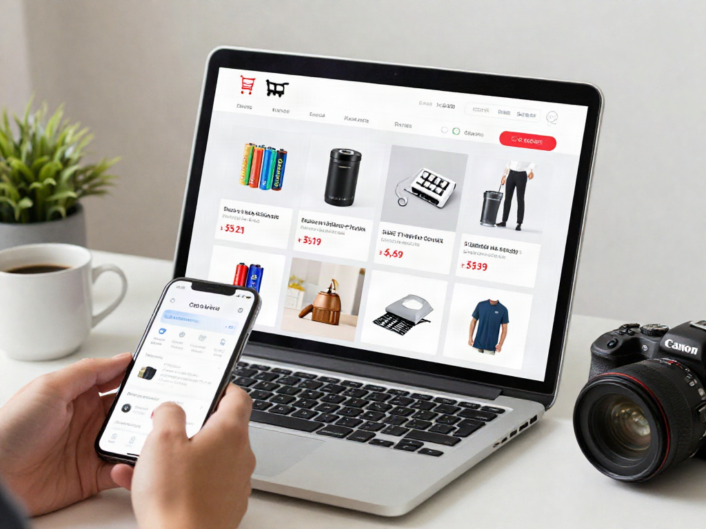 Online winkelen op sanumstore met diverse productcategorieën in een moderne interface.