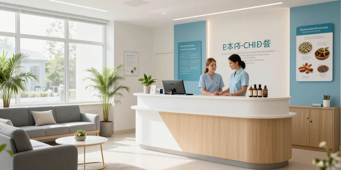 Schwarzkümmelöl Beratung in einem Gesundheitszentrum mit freundlichem Personal.