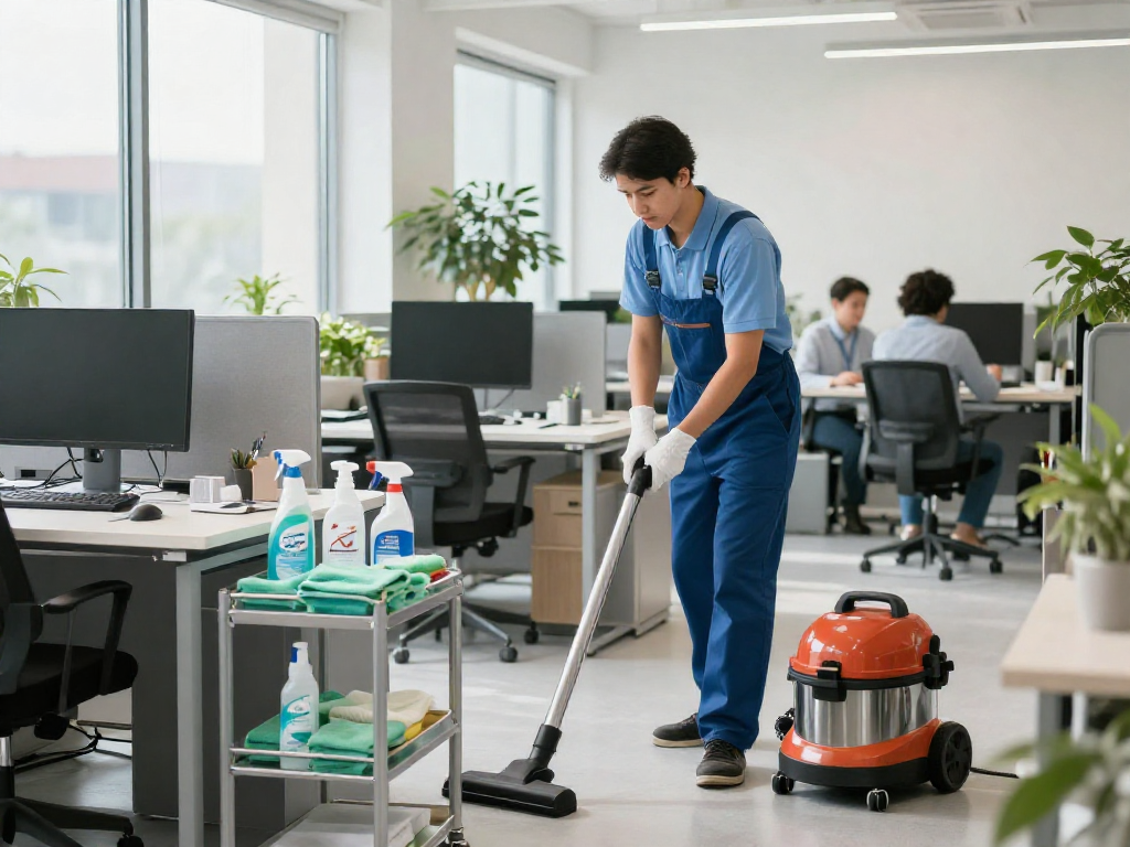 Unterhaltsreinigung Hannover: Professionelle Büroreinigung mit umweltfreundlichen Reinigungsmitteln für ein sauberes Arbeitsumfeld.