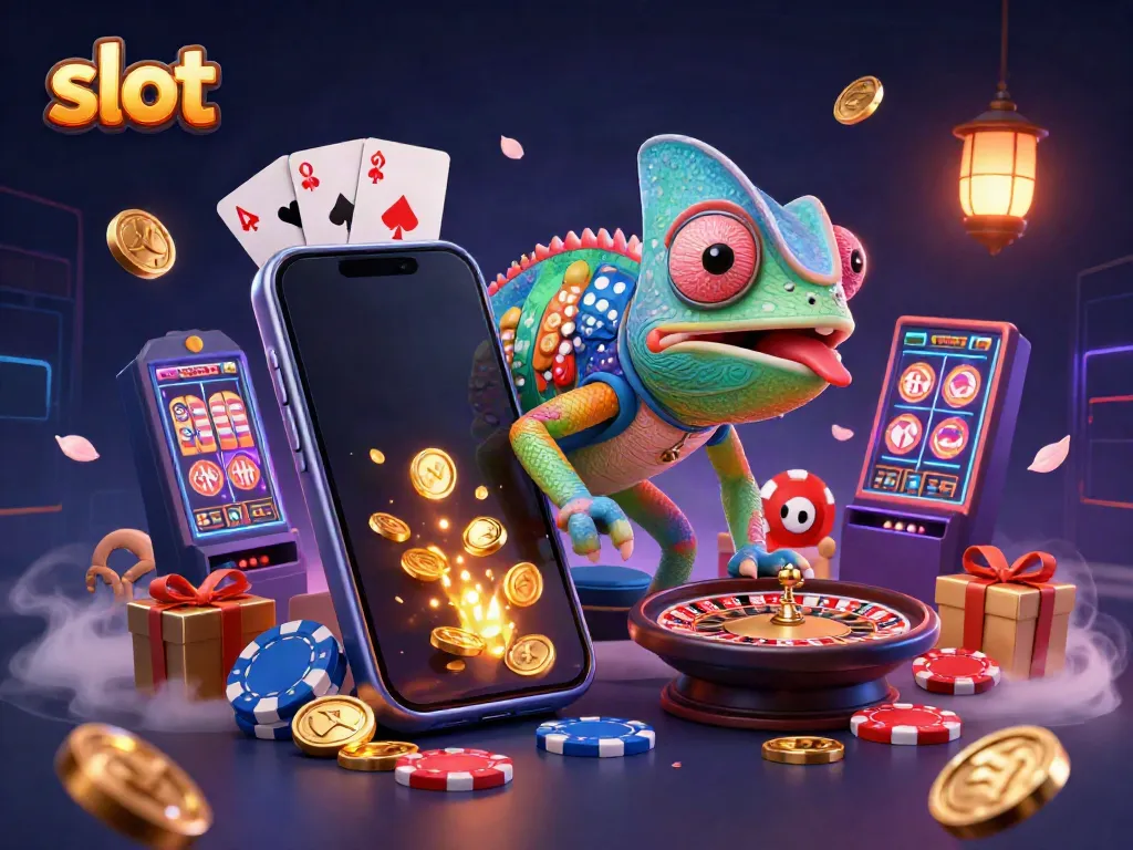 Experience thrilling slot gameplay with our vibrant casino scene, showcasing rich visuals and excitement.