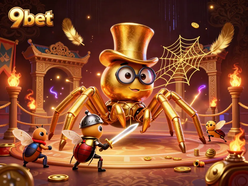 Join the fun at 9bet as the golden tarantula weaves its winning web of rewards!