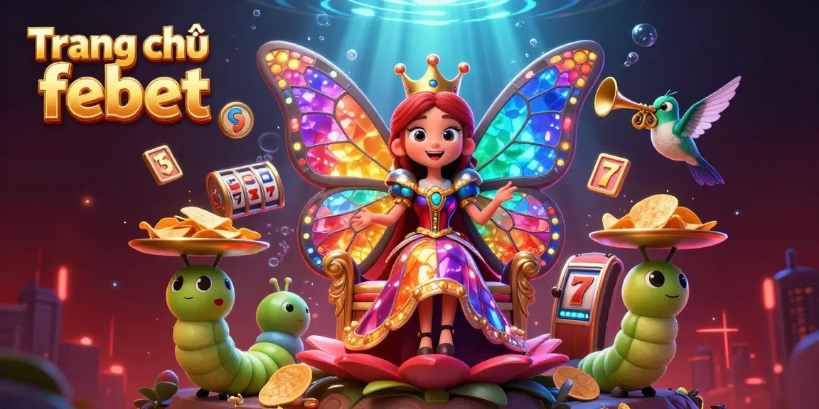 Win big with Trang chủ febet as the butterfly queen and treasures surround players in a vibrant online casino.