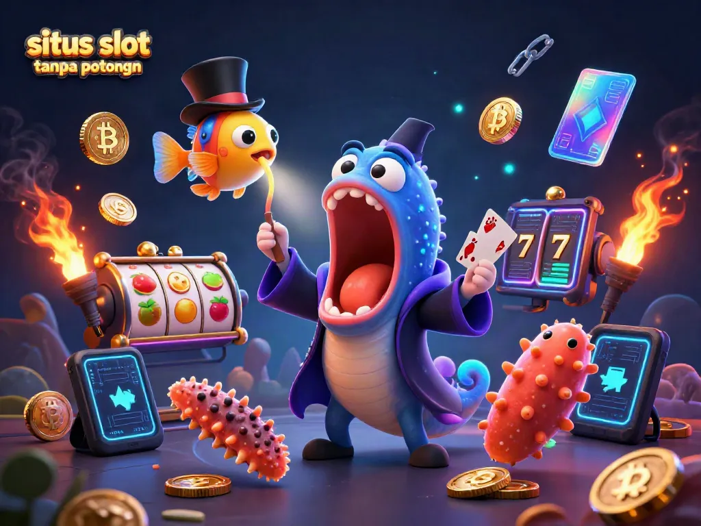 Menangkan hadiah di situs slot tanpa potongan dengan ilustrasi 3D menarik yang menampilkan karakter laut.