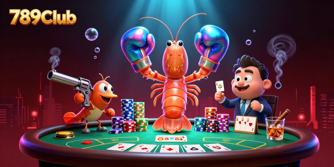 Experience high-stakes action with 789Club's dynamic gambling scene featuring colorful poker elements.