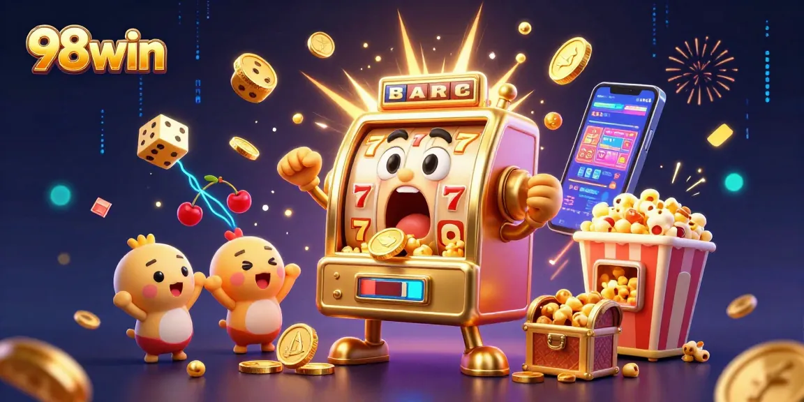 98win shines as the slot machine hits the jackpot in this vibrant online casino scene.