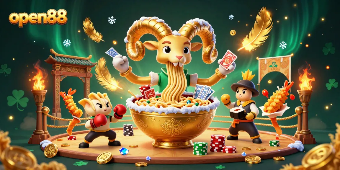 Experience exhilarating gameplay with open88's vibrant 3D illustration of dynamic casino characters.