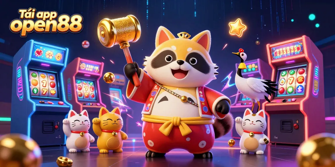Experience the excitement of casino gaming with Tải app open88, featuring vibrant characters and dynamic gaming elements.