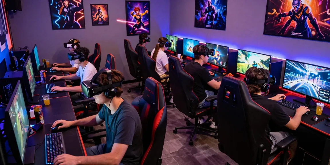 Exciting gaming environment showcasing players engaged in various games at B52 online gaming lounge.