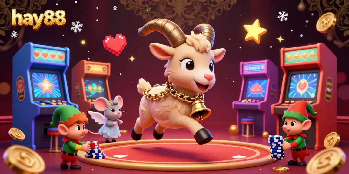 Engage with the thrilling atmosphere of hay88 in a lively casino scene filled with animated characters and vibrant gaming elements.