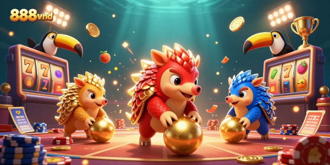 Engage with 888vnd's thrilling slots experience, featuring captivating gaming elements and vibrant characters.
