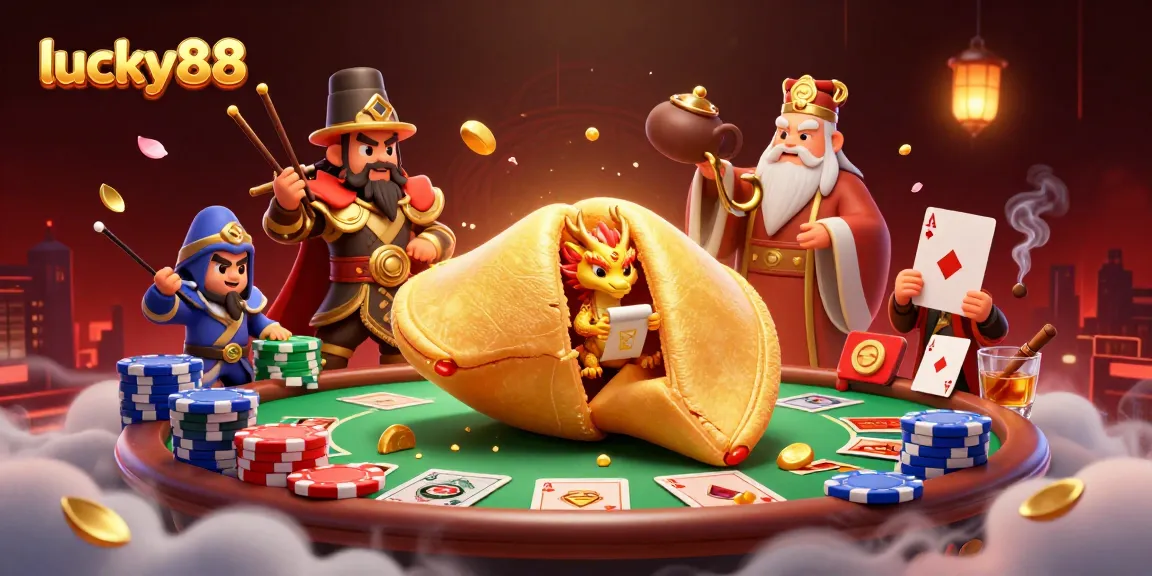 Engage with lucky88's vibrant casino scene featuring rich 3D characters and gaming elements.
