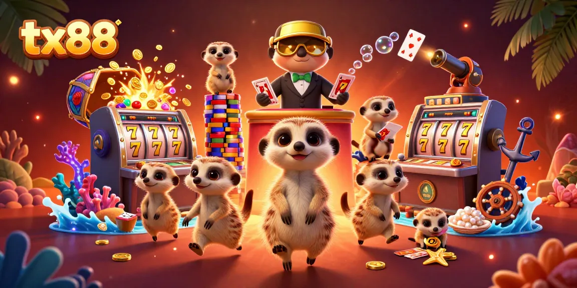 Experience the thrilling tx88 casino adventure with animated meerkats running the show!