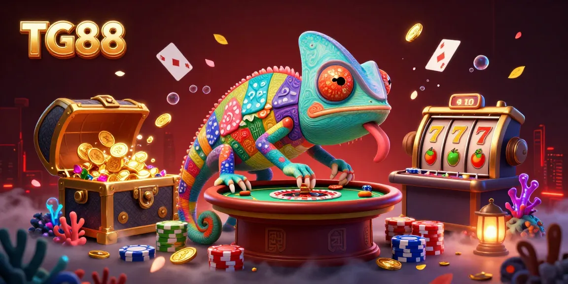 Experience the vibrant world of TG88 with a chameleon casino owner yearning for jackpots.