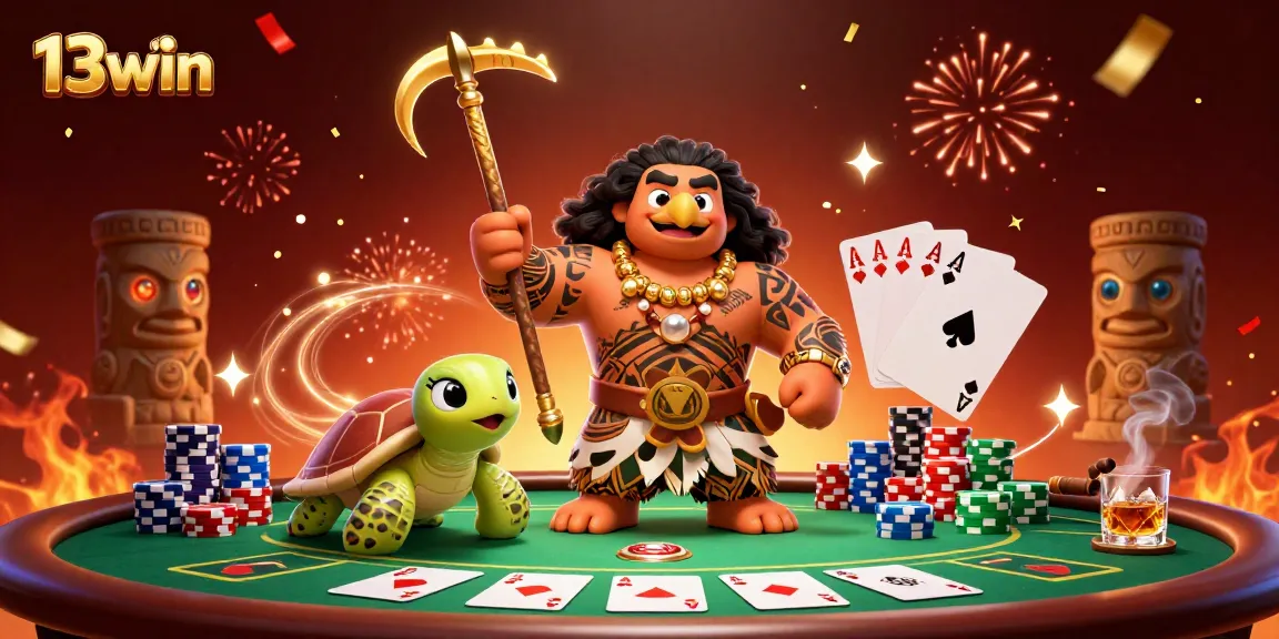 Experience the thrill of gaming at 13win with vibrant poker action and colorful characters.