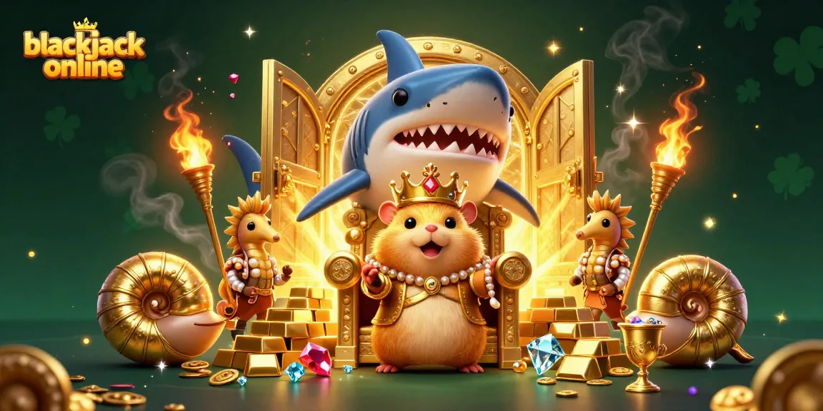 Experience vibrant action in blackjack online with a fierce hamster king and treasure!