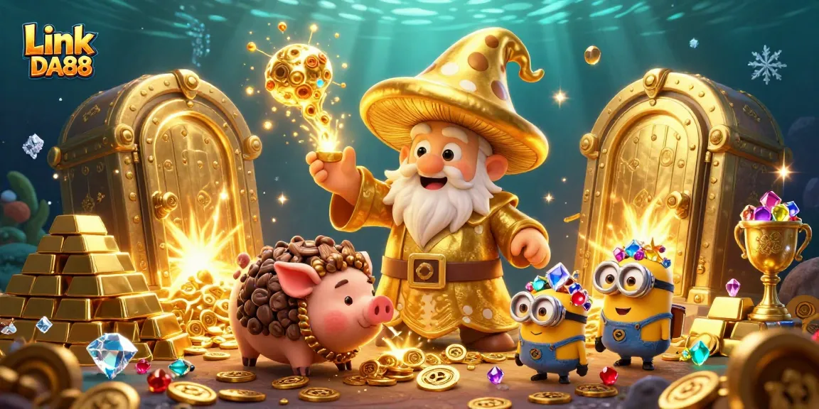 Engage with Link DA88's magical casino adventure featuring gold treasures and dynamic game elements.