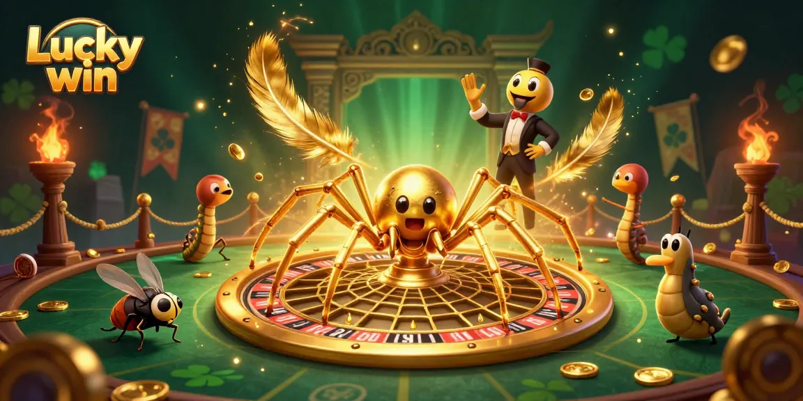 Experience a thrilling Lucky win in this dynamic casino scene with vibrant characters and rich visuals.